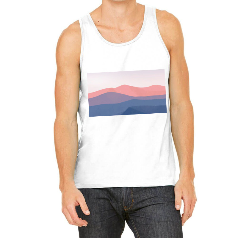 Blue And Pink Mountain Tank Top by ElaineABernard | Artistshot