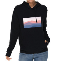 Blue And Pink Mountain Lightweight Hoodie | Artistshot