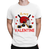 Hockey Is My Valentine Hockey Lover Valentines Day Mens Boys T-shirt | Artistshot