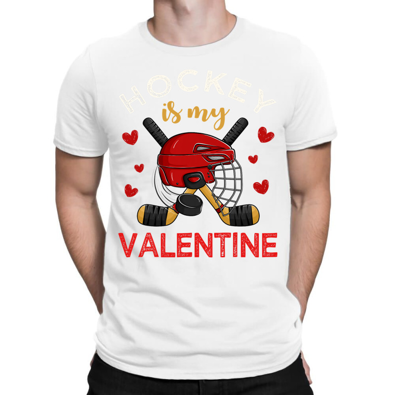 Hockey Is My Valentine Hockey Lover Valentines Day Mens Boys T-shirt | Artistshot