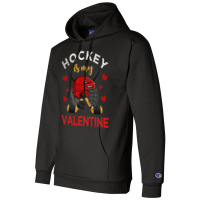 Hockey Is My Valentine Hockey Lover Valentines Day Mens Boys Champion Hoodie | Artistshot