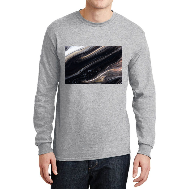 Black Liquid Long Sleeve Shirts by ElaineABernard | Artistshot