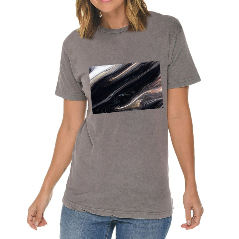 Black Liquid Vintage T-Shirt by ElaineABernard | Artistshot