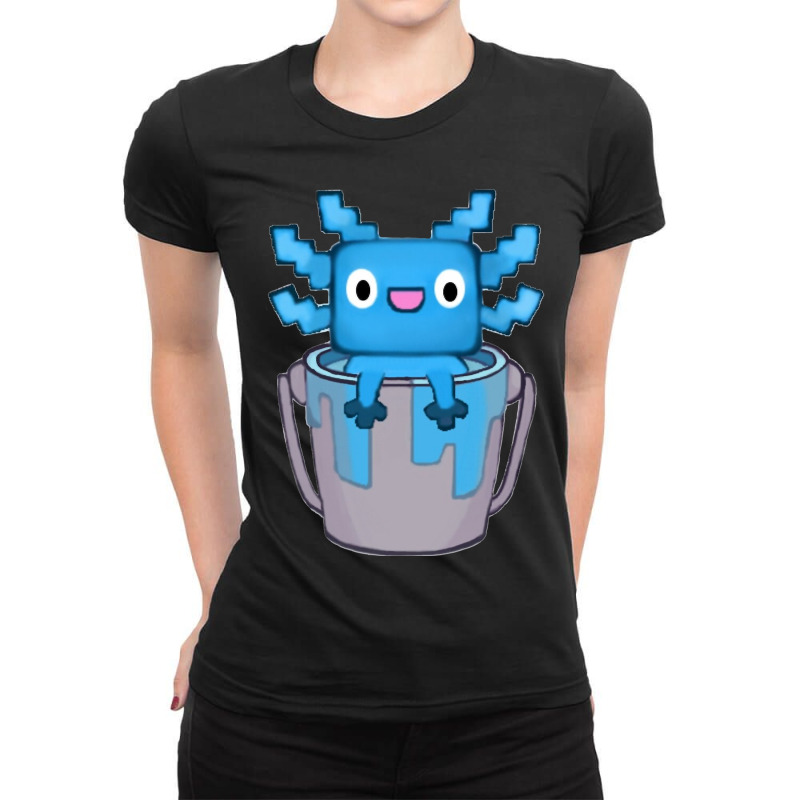 Axolotl Bucket Ladies Fitted T-Shirt by Min09 | Artistshot