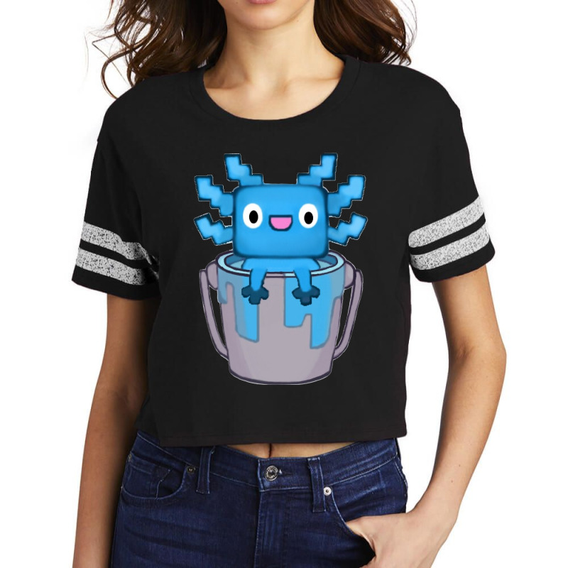 Axolotl Bucket Scorecard Crop Tee by Min09 | Artistshot