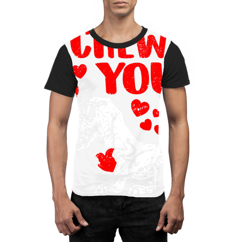 I Chews You Trex Dino Cute Baby Boy Valentines Day Gift Graphic T-shirt | Artistshot