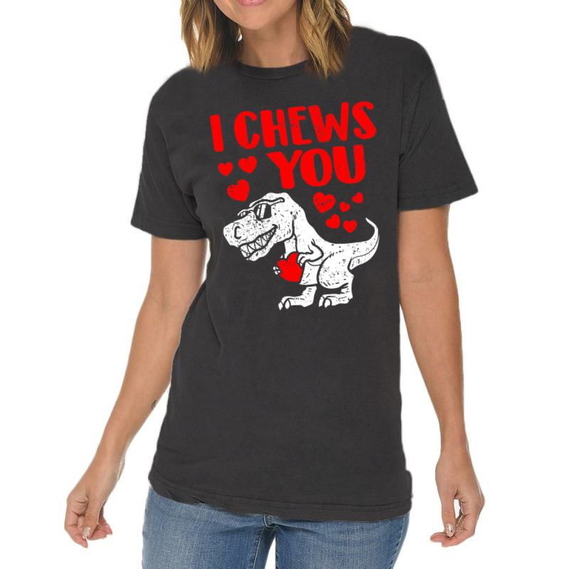 I Chews You Trex Dino Cute Baby Boy Valentines Day Gift Vintage T-shirt | Artistshot