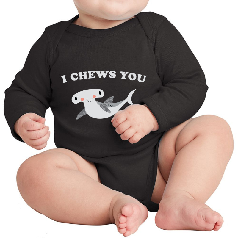 I Chews You Valentines Day Shark Long Sleeve Baby Bodysuit | Artistshot