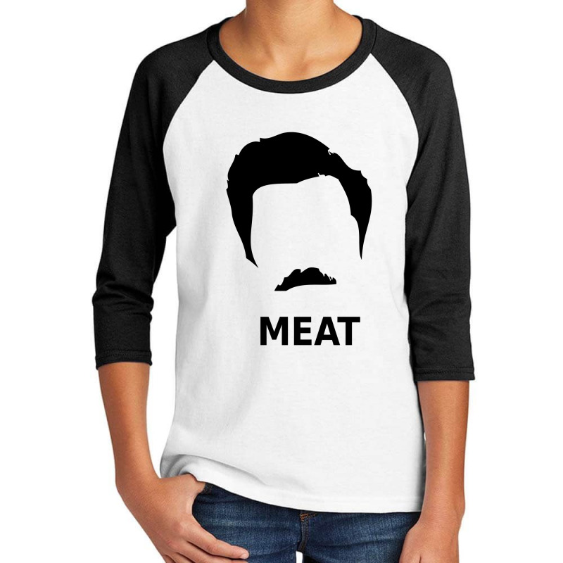 Ron Swanson Meat Parks And Recreations Youth 3/4 Sleeve by kudaponijengkulit | Artistshot