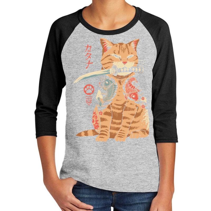 Catana Back Print Youth 3/4 Sleeve by Crews Micki | Artistshot