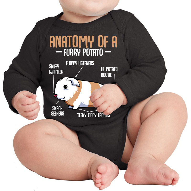 Anatomy Of A Furry Potato Guinea Pig Household Pet Animal Long Sleeve Baby Bodysuit by ElizabethAtist | Artistshot