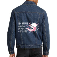 Cute Amphibian - My Spirit Animal Is An Axolotl-r7npy Men Denim Jacket | Artistshot