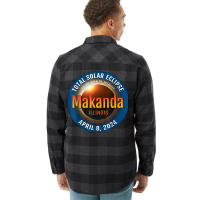 Makanda Illinois Il Total Solar Eclipse 2024  3  T Shirt Flannel Shirt | Artistshot