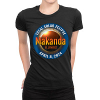 Makanda Illinois Il Total Solar Eclipse 2024  3  T Shirt Ladies Fitted T-shirt | Artistshot