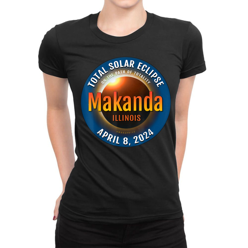 Makanda Illinois Il Total Solar Eclipse 2024  3  T Shirt Ladies Fitted T-Shirt by deemerx8lmshare | Artistshot