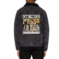 One Piece Straw Hat Pirates Unisex Sherpa-lined Denim Jacket | Artistshot