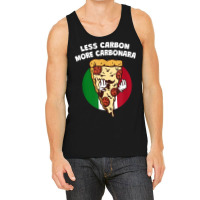 Less Carbon More Carbonara Funny Italian Humor Italy Pasta T Shirt Tank Top | Artistshot