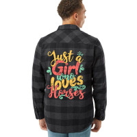 Just A Girl Who Loves Horses Gift Graphic Flannel Shirt | Artistshot