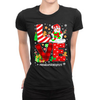 Love Head Start Teacher Life Snowman Christmas Teacher T Shirt Ladies Fitted T-shirt | Artistshot