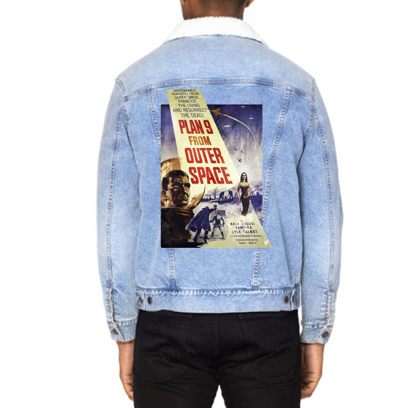 Plan 9 From Outer Space - Film Poster Unisex Sherpa-lined Denim Jacket | Artistshot