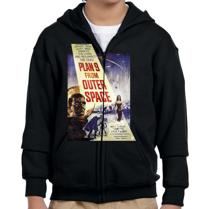 Plan 9 From Outer Space - Film Poster Youth Zipper Hoodie | Artistshot