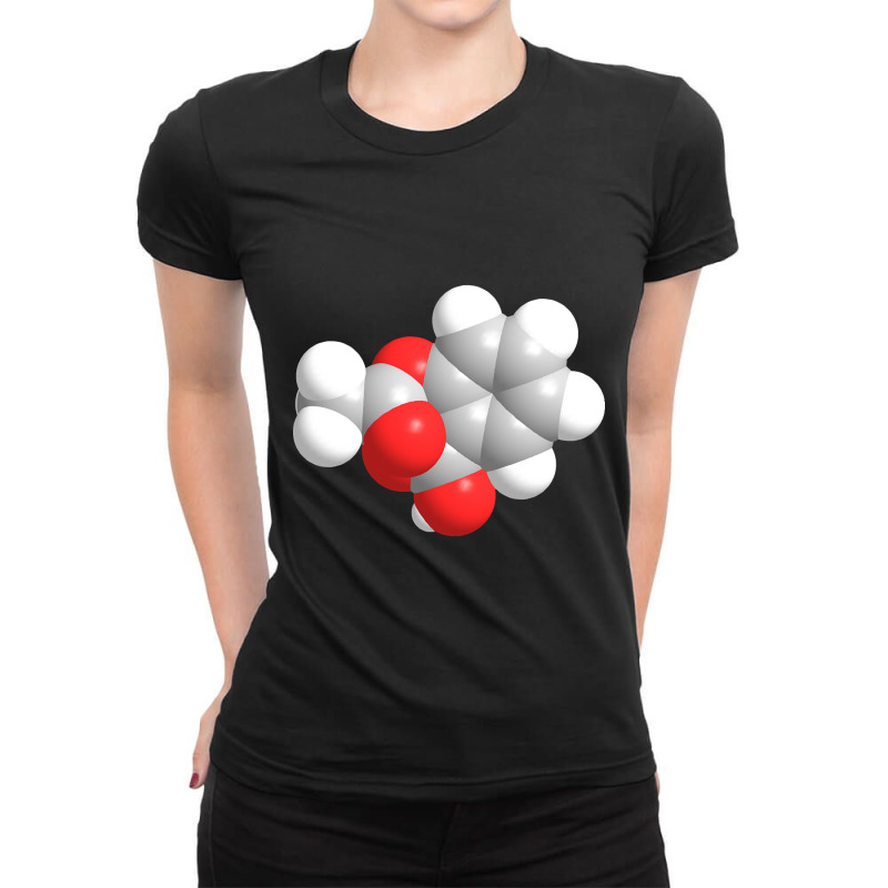 Aspirin Molecule Chemistry Ladies Fitted T-Shirt by Pannell Quintero | Artistshot