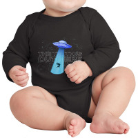 Alien Abduction The Truth Is Out Here Wall Art Space Alien Spaceship S Long Sleeve Baby Bodysuit | Artistshot