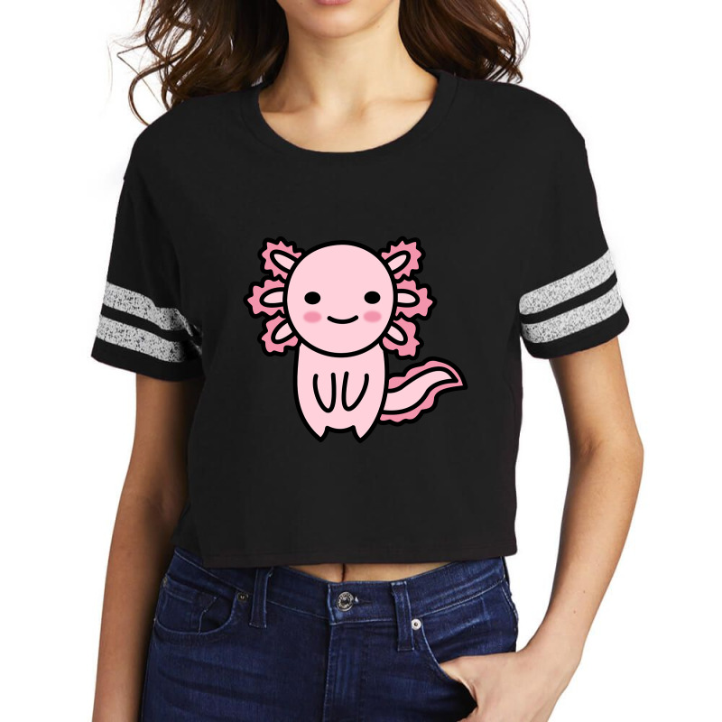 Cute Axolotl-szd1i Scorecard Crop Tee by Min05 | Artistshot