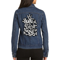 Hustle Til I Die Ladies Denim Jacket | Artistshot