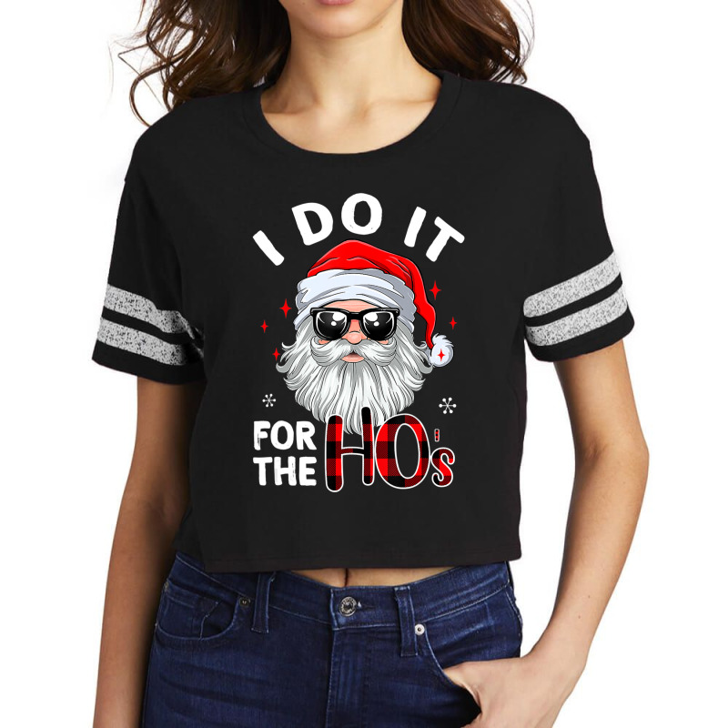 I Do It For The Hos Christmas 2022 Santa In Scorecard Crop Tee by yumgaugeteuda | Artistshot