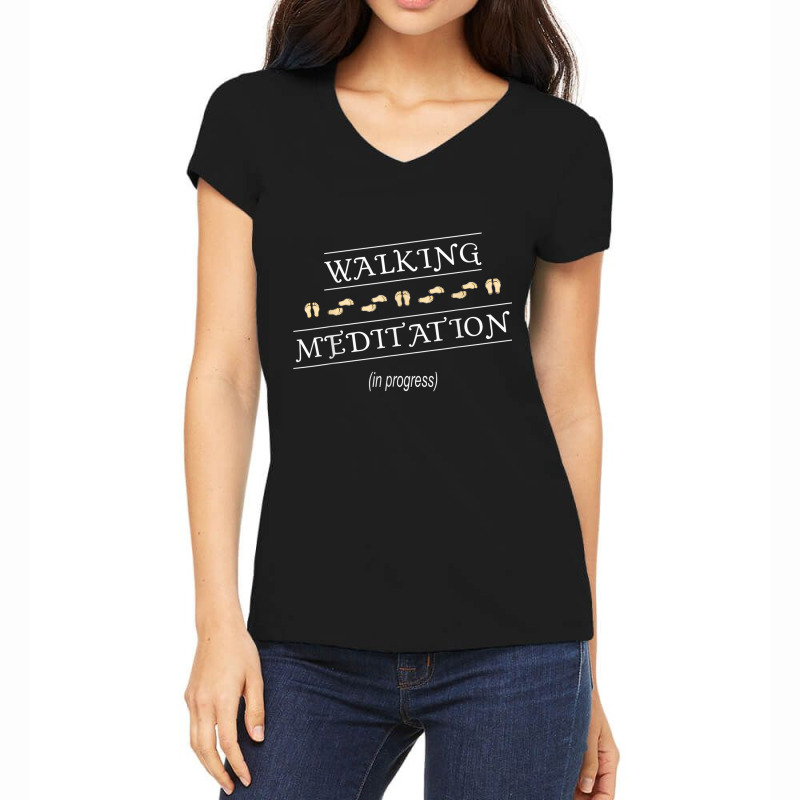 Walking Meditation In Progress Women's V-Neck T-Shirt by AmberAThompson | Artistshot