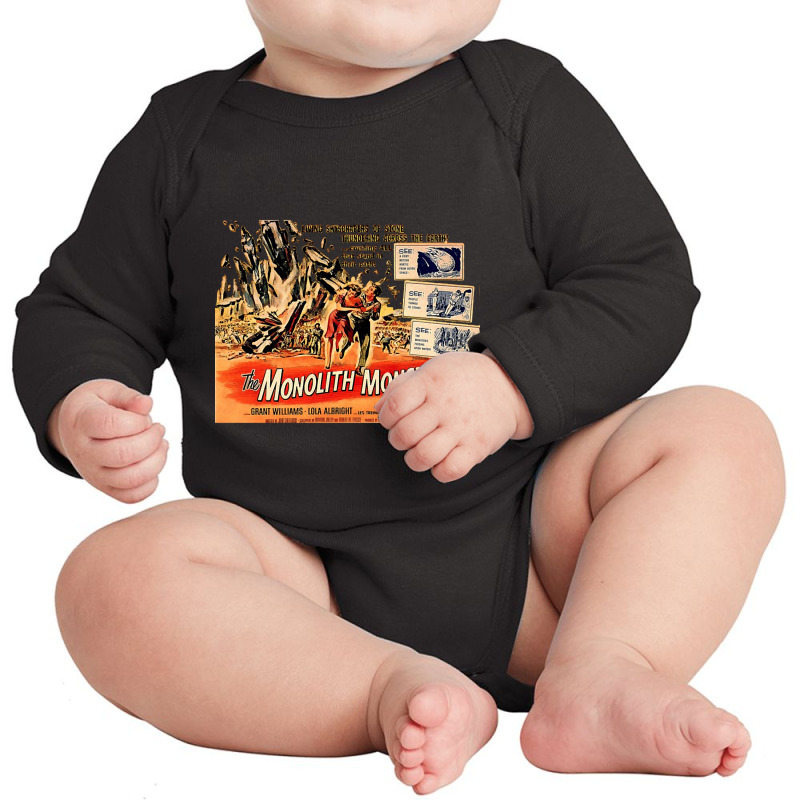 The Monolith Monsters Long Sleeve Baby Bodysuit by Rios Arevalo | Artistshot