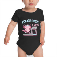 Funny Exercise A Lotl, Cute Axolotl Running On Treadmill Baby Bodysuit | Artistshot