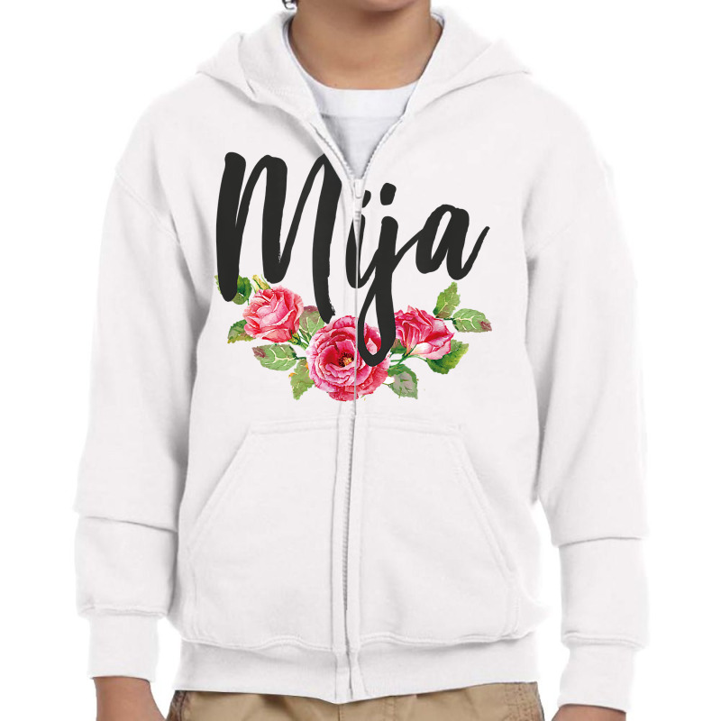 Mija Latina Floral T Shirt Youth Zipper Hoodie by lavenakf44f | Artistshot