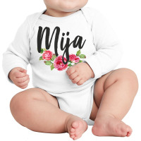 Mija Latina Floral T Shirt Long Sleeve Baby Bodysuit | Artistshot