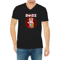 Happy New Year 2023 Yin Yan Chinese 12 Zodiac Rabbit V-neck Tee | Artistshot