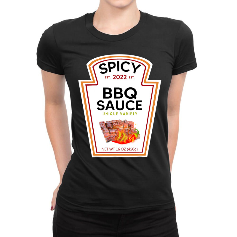 Bbq Sauce Hot Spicy Grill Ketchup Barbeque Halloween Costume Ladies Fitted T-shirt | Artistshot