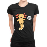 Golden Albino Axolotl (yellow Axolotl) Saying Ladies Fitted T-shirt | Artistshot