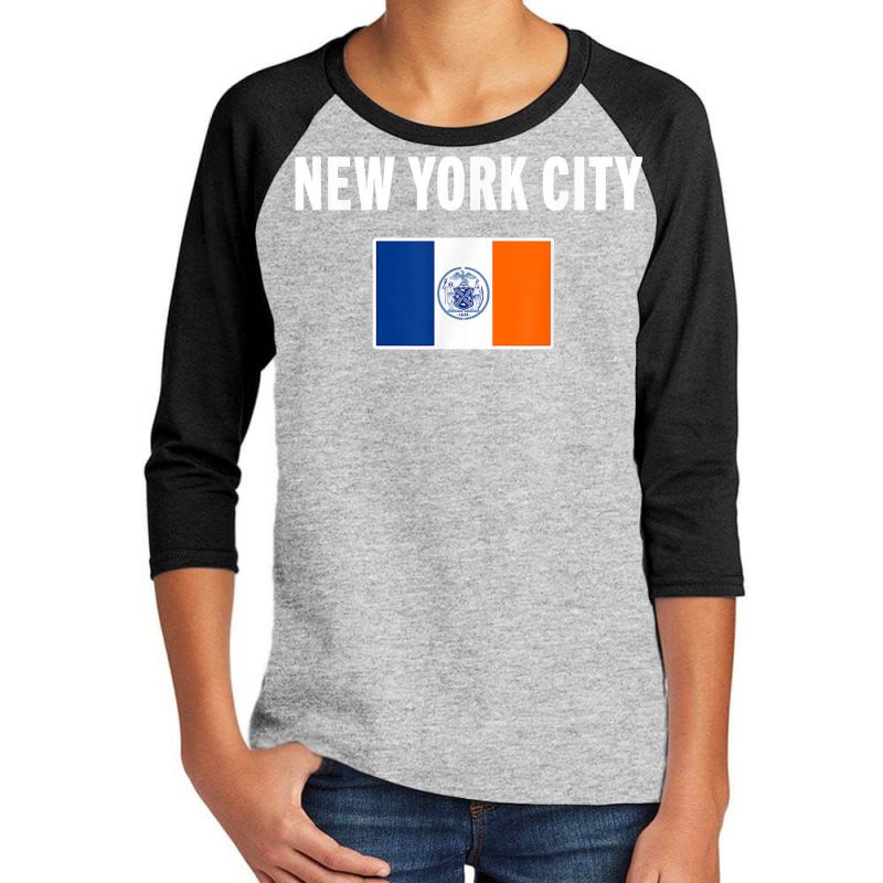 New York City Flag National Pride Gift Souvenir T Shirt Youth 3/4 Sleeve | Artistshot