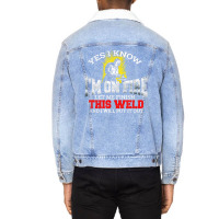 Welder Yes I Know I'm On Fire Let Me Finish Unisex Sherpa-lined Denim Jacket | Artistshot