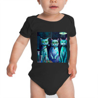 Three Scientific Blue Cats Attempt To Prove Their Hypothesis Baby Bodysuit | Artistshot