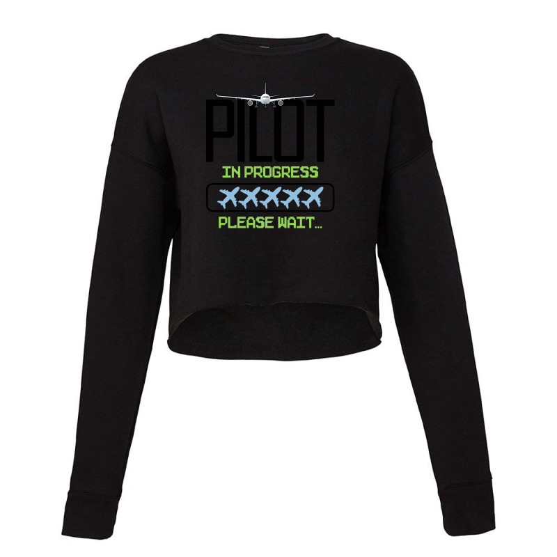 Pilot In Progress Please Wait For Light Cropped Sweater by autlu2024 | Artistshot