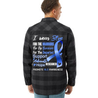 I Wear Blue For Als Awareness Support Als Warrior Gifts Flannel Shirt | Artistshot