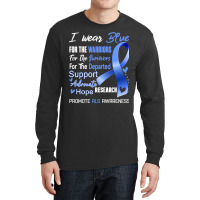 I Wear Blue For Als Awareness Support Als Warrior Gifts Long Sleeve Shirts | Artistshot