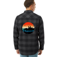 Retro Crab Sunset - Crustacean Core Shellfish Beach Spider Flannel Shirt | Artistshot