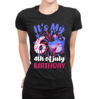 It's My 6th Birthday 4th Of July Family Shark Ladies Fitted T-shirt | Artistshot