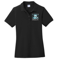 Axolotl Fish Playing Video Game Whiteaxolotl Lizard Gamers 244 Ladies Polo Shirt | Artistshot