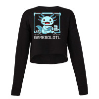 Axolotl Fish Playing Video Game Whiteaxolotl Lizard Gamers 244 Cropped Sweater | Artistshot