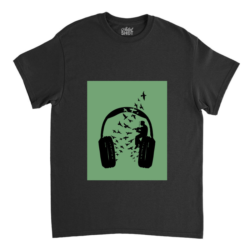 Headphone - Violin 1 Classic T-shirt by MaryBirdsell | Artistshot