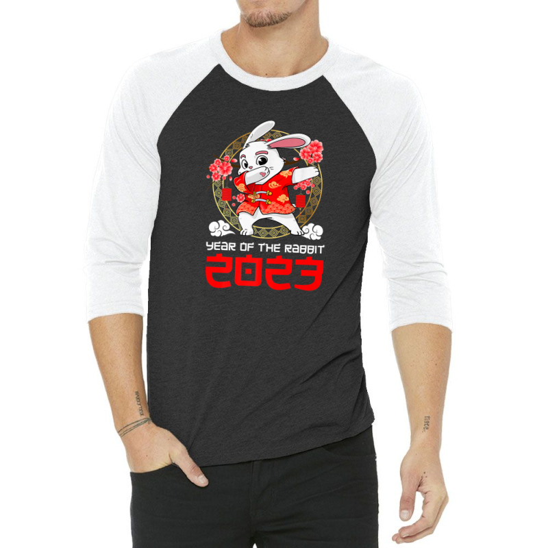 Happy Chinese New Year 2023 Year Of The Rabbit Horoscopes 3/4 Sleeve Shirt | Artistshot